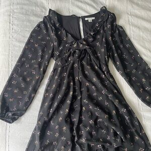 American Eagle Outfitters Black Floral Mini Dress